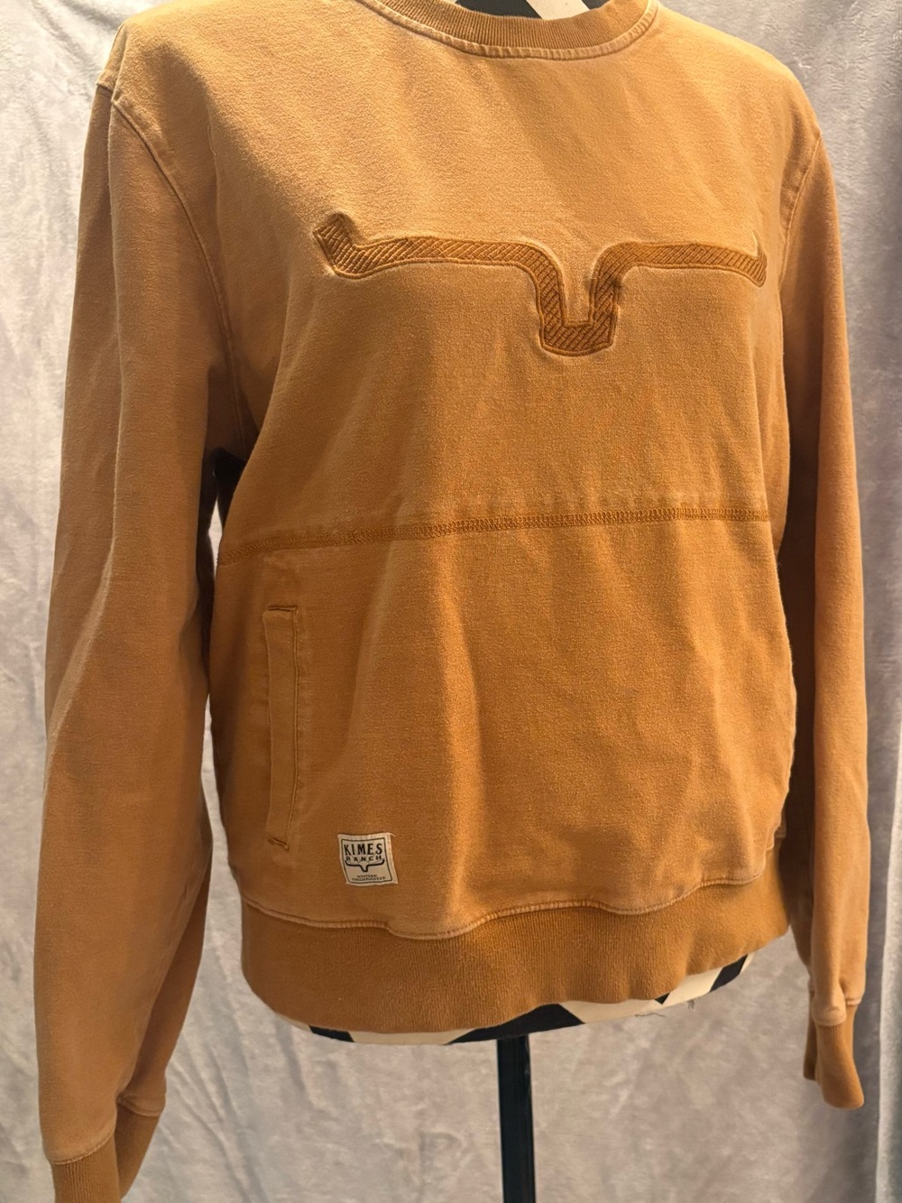 Kimes Ranch Caramel/Tan Crewneck Sweatshirt - Medium